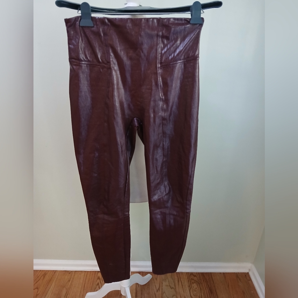 Spanx Ruby Faux Patent Leather Legging NWOT